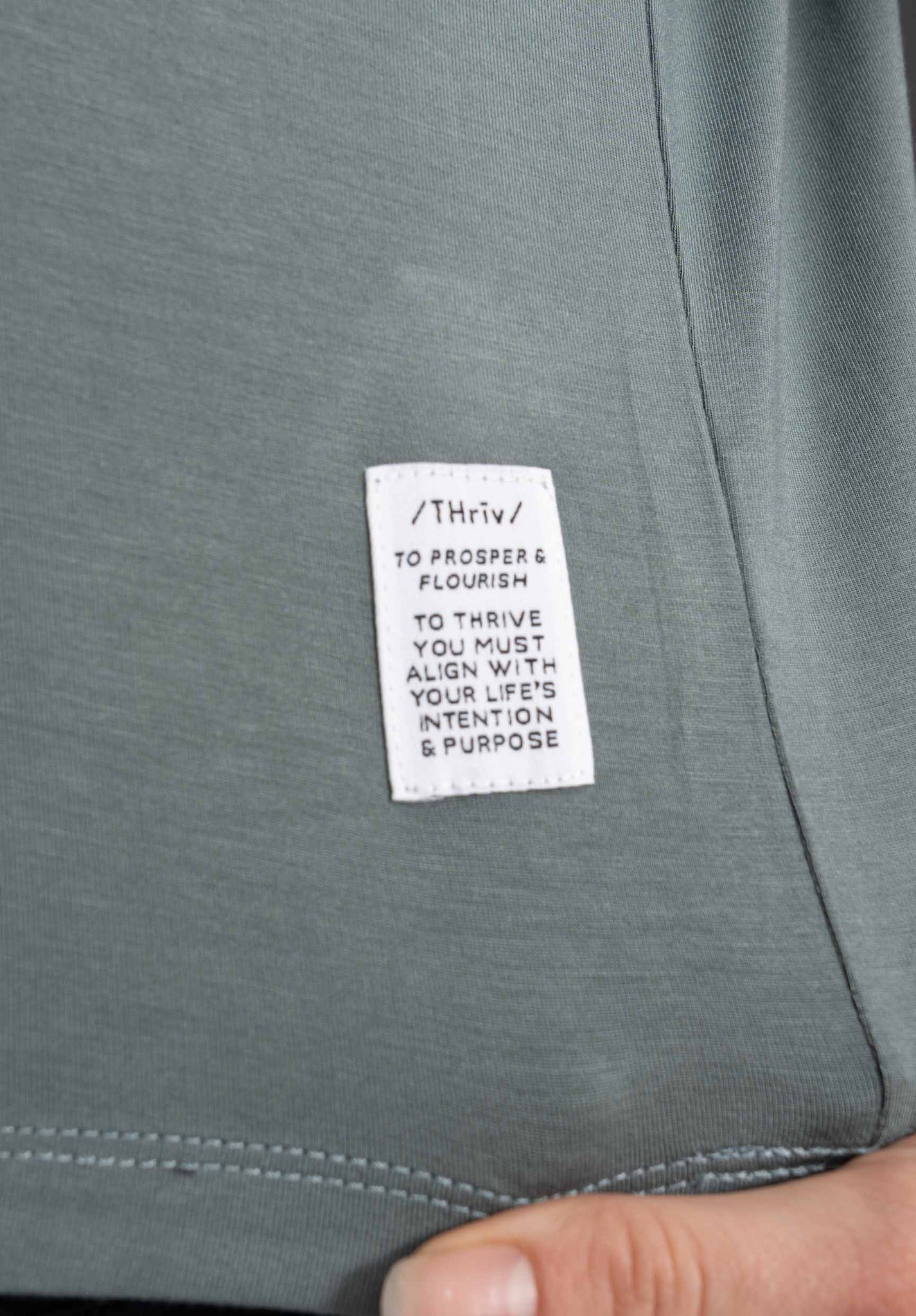 Thrive Crop Tee - Dusty Marine