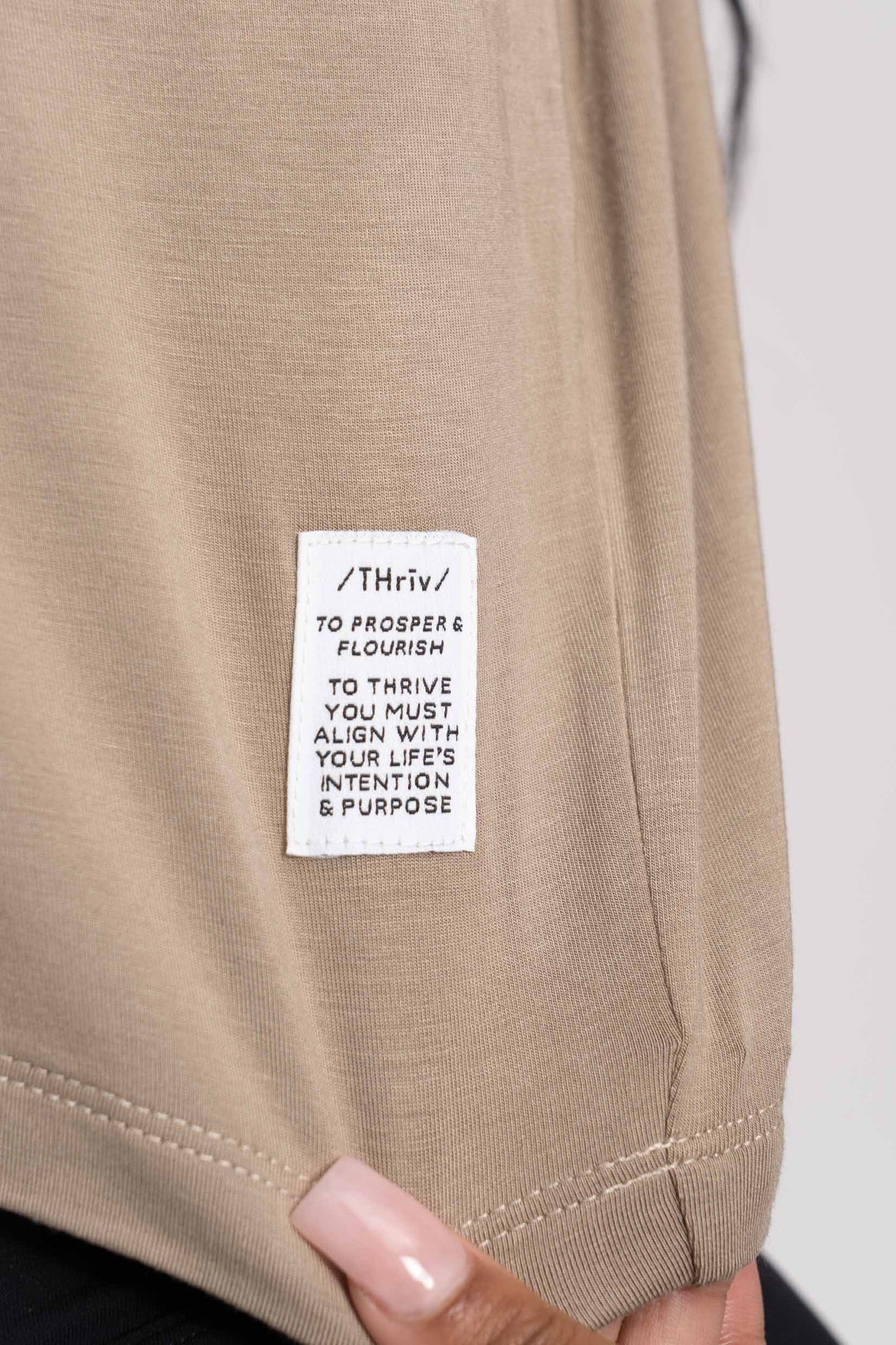 Thrive Crop Tee - Dusty Sand