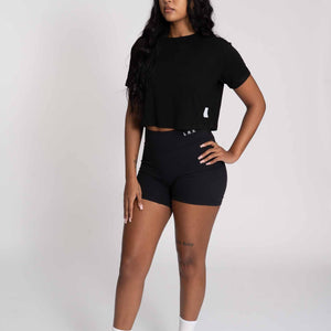 Thrive Crop Tee - Black
