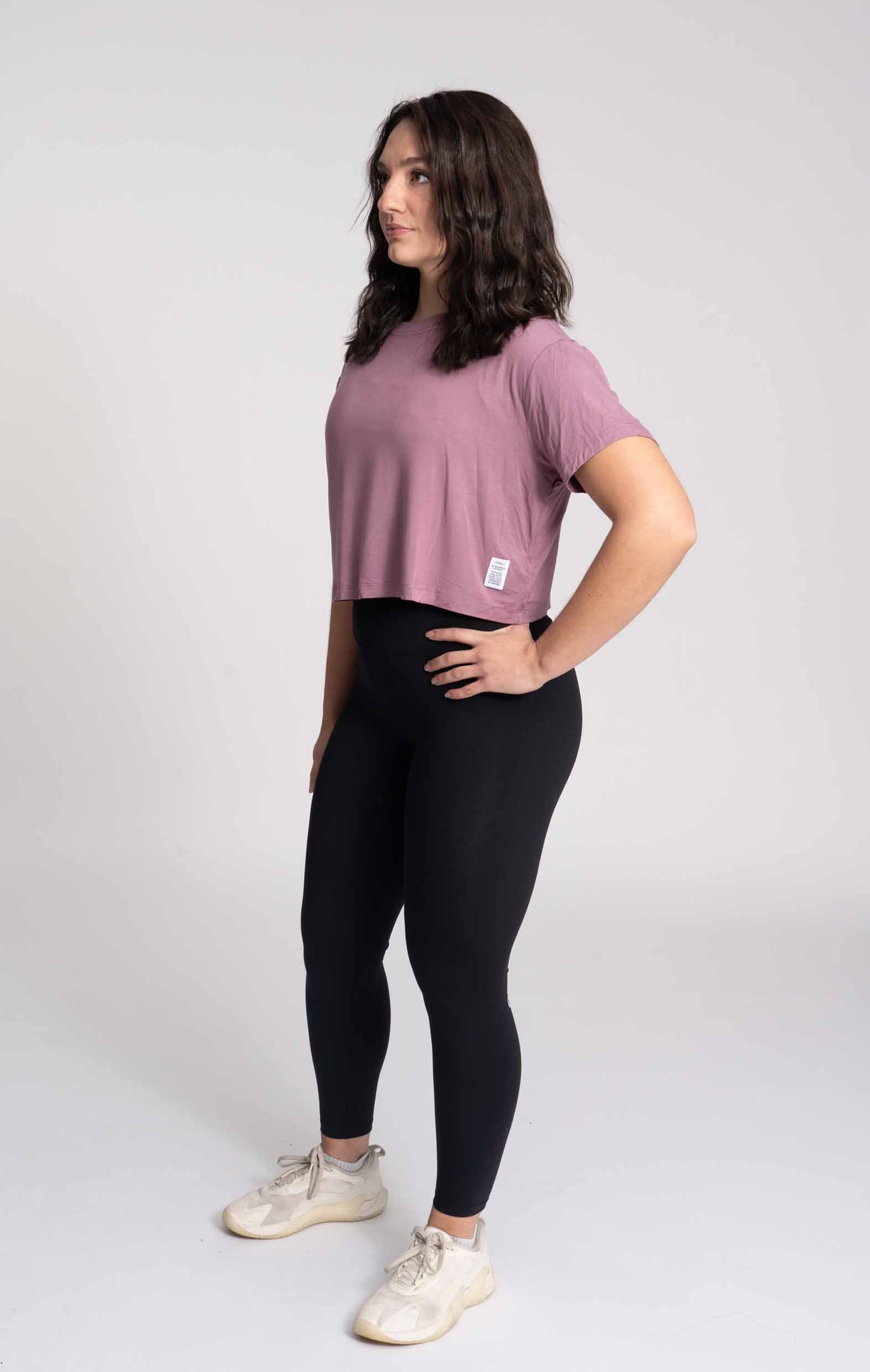 Thrive Crop Tee - Dusty Orchid