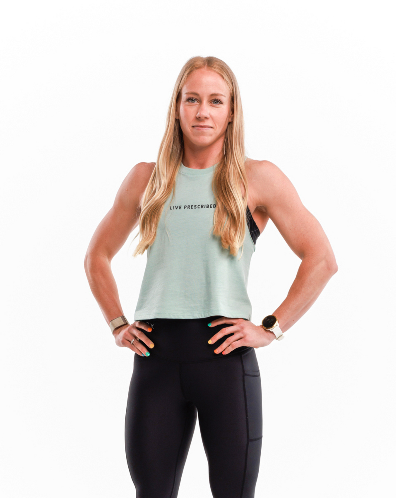 The Live Crop Tank - Dusty Blue
