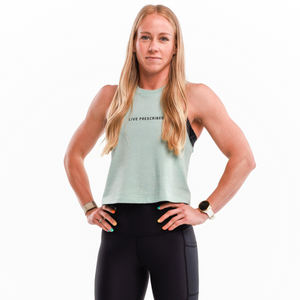 The Live Crop Tank - Dusty Blue