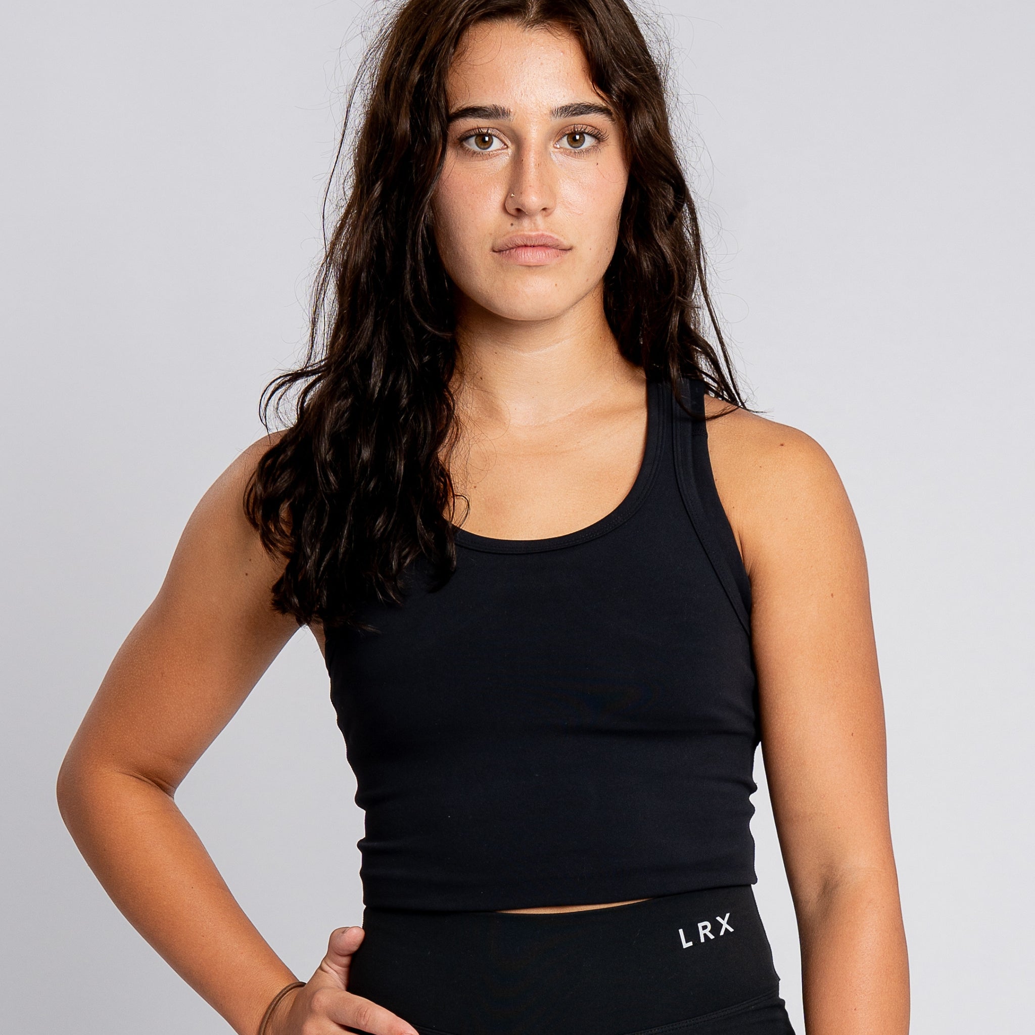 The Prescription Crop Tank - Black