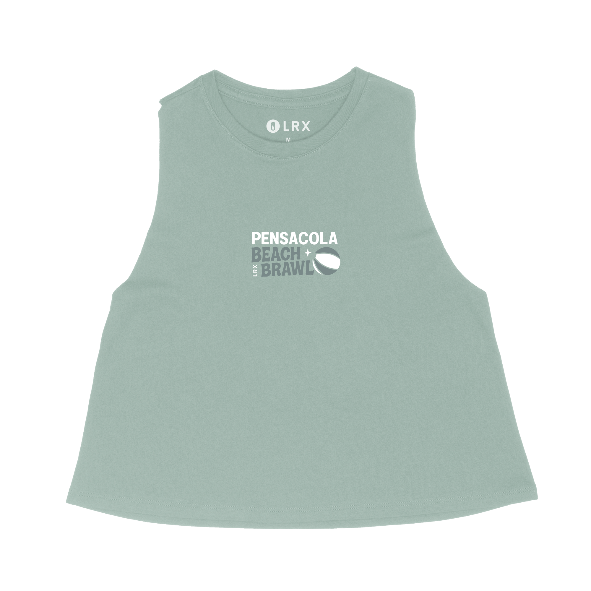 PBB - Fittest Beach Party Crop Tank-Dusty Blue (PREORDER ONLY- Preorders close October 1st, 2025 @ 11:59PM EST)