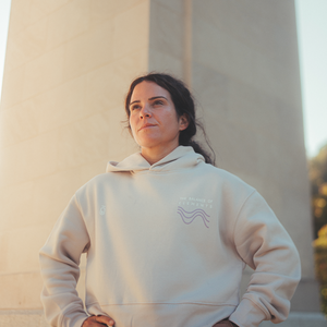 Balance of Elements Crop Hoodie - Bone
