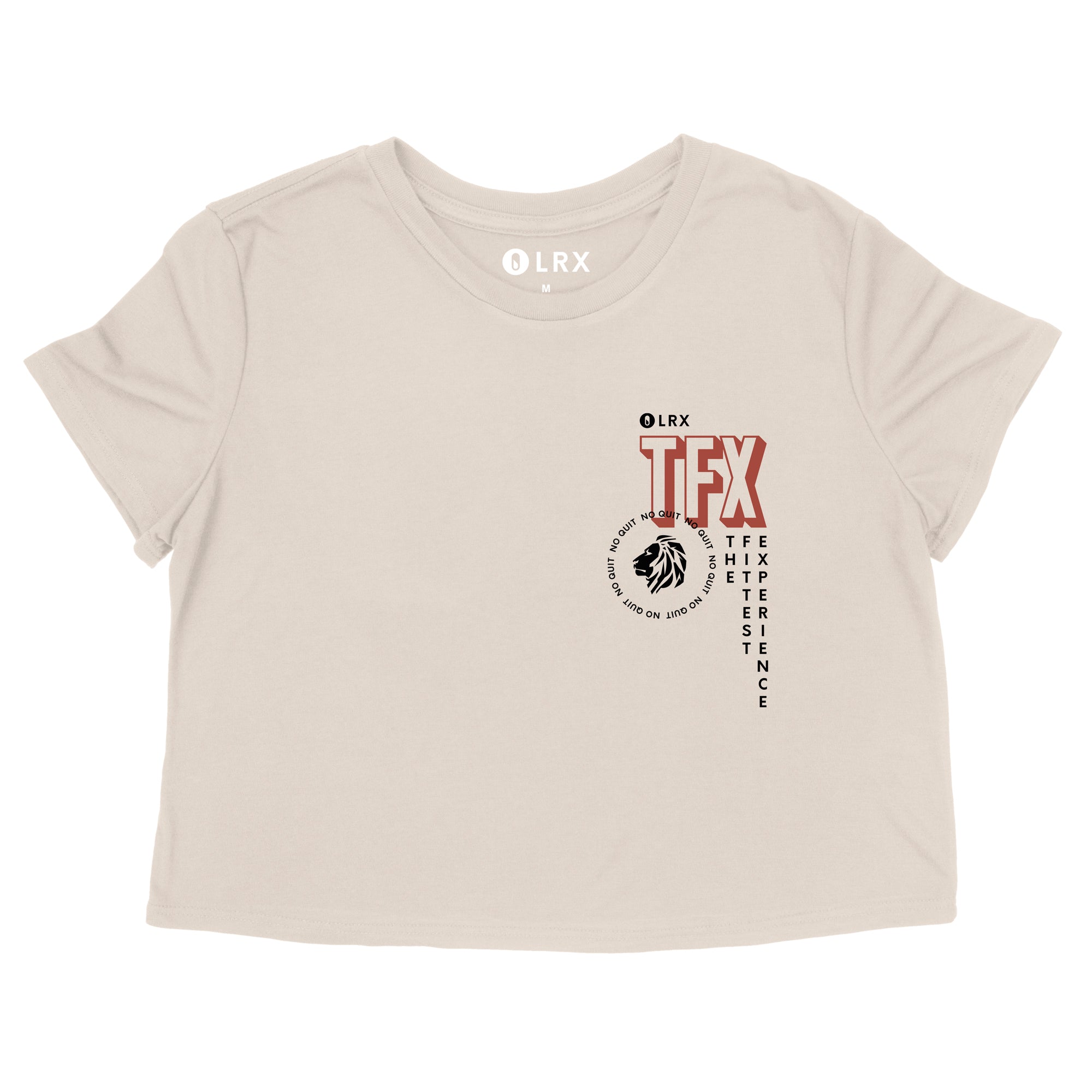 TFX - No Quit, Qualify Lifestyle Crop Tee - Bone (PREORDER ONLY-Preorders close October 9th @11:59 PM EST)