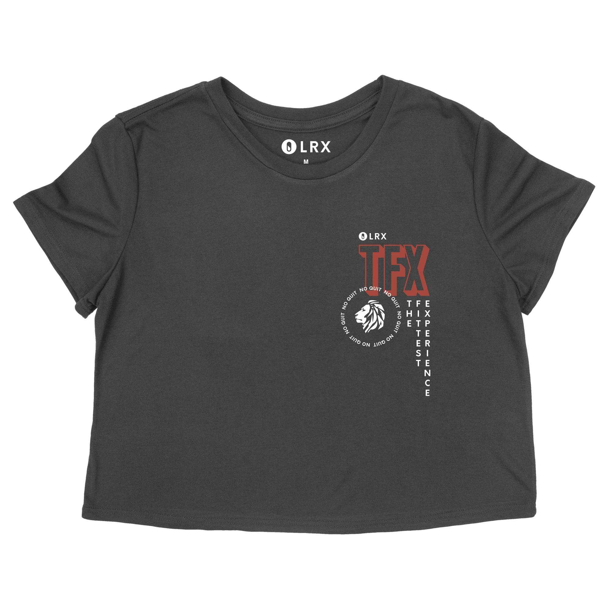 TFX - No Quit, Qualify Lifestyle Crop Tee - Coal (PREORDER ONLY-Preorders close October 9th @11:59 PM EST)